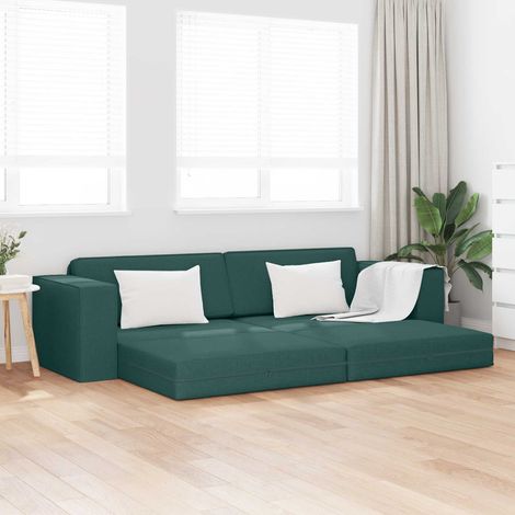 Schlafsofa Dunkelgrün 245 x 78 x 77 cm Stoff