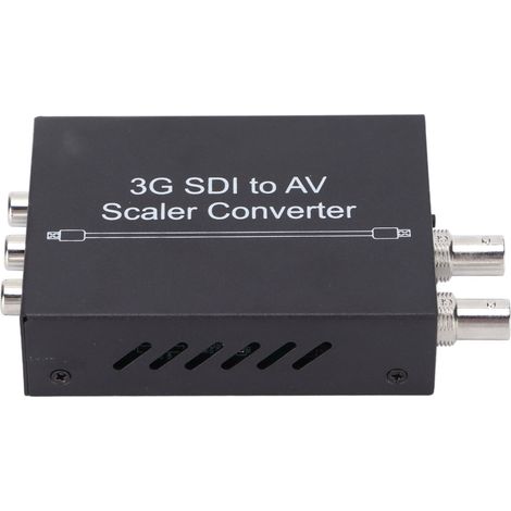 Convertisseur 3G SDI vers AV / Convertisseur vidéo SDI vers PAL NTSCM pour caméra et home cinéma AC 100-240V (prise UE) (1/5)