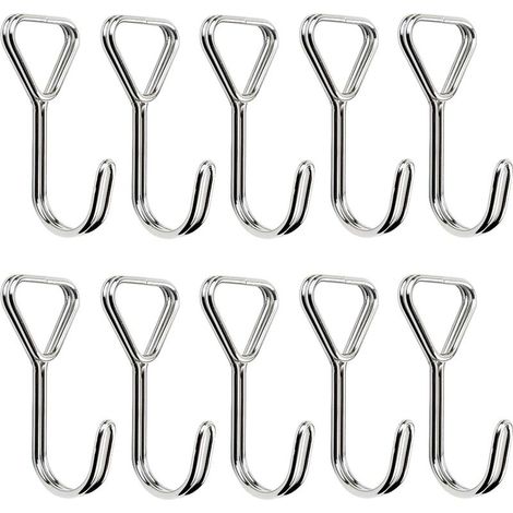 Ecleanfy-10 Pcs Crochets en Spirale, Tendeur Crochets Acier Inoxydable, Sandow Elastique Crochets, Tendeurs Elastique Crochets, pour Tentes, Vélos, Fixation De Bagages, Crochets De Fixation (1/5)