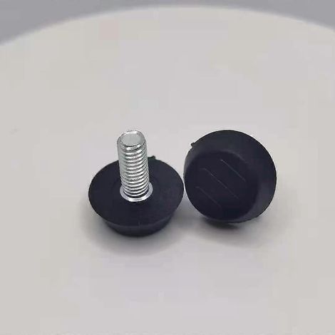Patins de réglage pour pieds de table en tube carré, pieds réglables en plastique pour mobilier de bureau, accessoires de quincaillerie, pieds réglables M6 à trois lignes (1/5)
