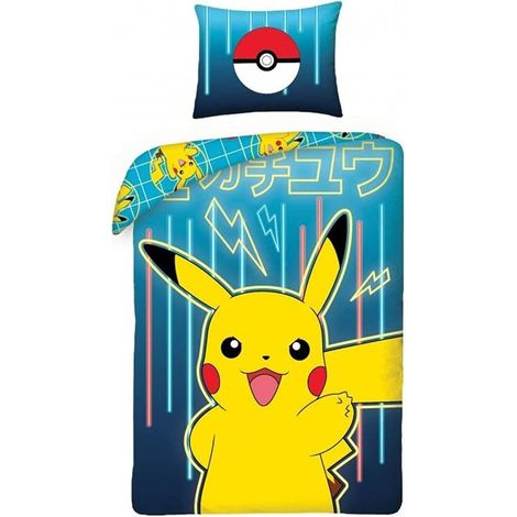 Biancheria da letto in cotone 140x200 Pokemon Pikachu