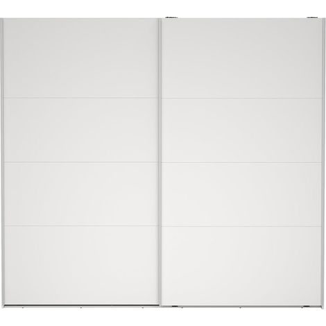 Catania Kleiderschrank 221x244x67cm, 2 Schiebetüren weiß. (1/5)
