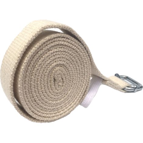 Sangle Yoga - Coton Épais Renforcé - Boucle Réglable Robuste - Pour Yoga Pilates Étirements Kinésithérapie - 1 Pièce (1/5)