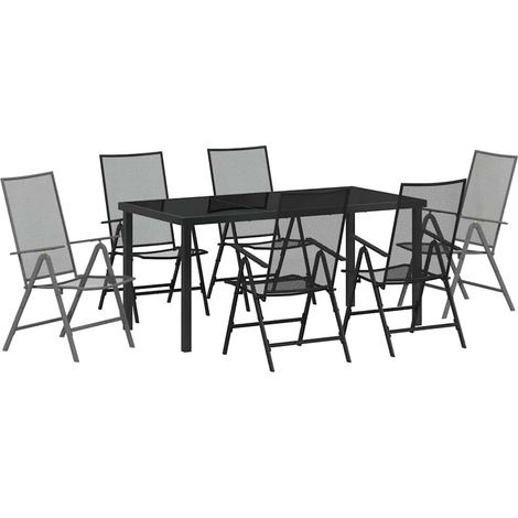 Maison Exclusive - Set da Pranzo per Giardino 7 pcs Antracite (1/5)