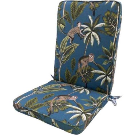 Tropical Blue Low Recliner Cushion - L96 x W42 cm
