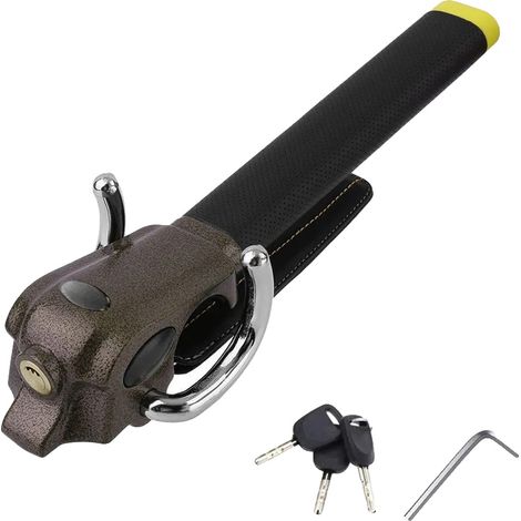 Système de verrouillage de volant, protection anti-vol, ajustement universel, PL-Noir (1/2)