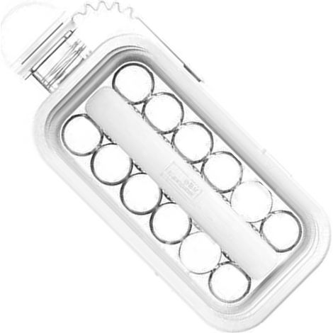 Bouilloire à glaçons sphériques 2 en 1, moule à glaçons sphériques portable, bouteille d'eau avec couvercle, blanc (1/5)