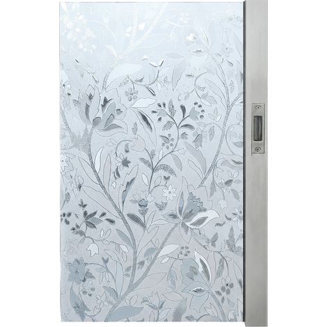 Film pour fenêtre en PVC imperméable, motif tulipe, décoratif et intimité, amovible, anti-UV, 43 x 102 cm, pour la maison, la salle de bain ou le bureau. (1/5)