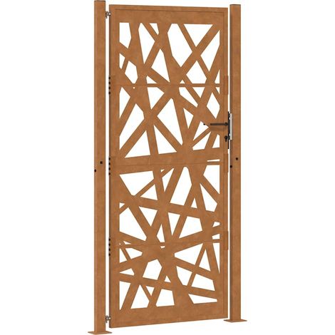Porte de jardin，Portail de jardin，Portillon acier résistant aux intempéries design lumière CFW15086 (1/5)