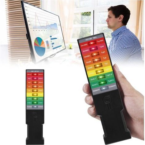 K3 Détecteur de champs magnétiques EMF : détecteur de champs magnétiques anti-rayonnement, testeur d'équipement paranormal pour test, extérieur, bureau, champ magnétique portable, avec