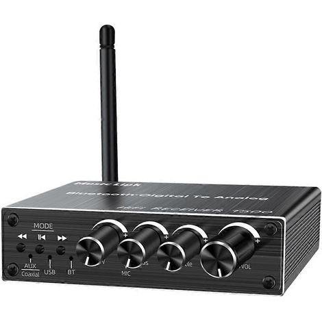 Bluetooth Audio Récepteur Adaptateur 5.3 Lecteur Clé USB Microphone Amplificateur Audio Enceinte Convertisseur avec (1/5)