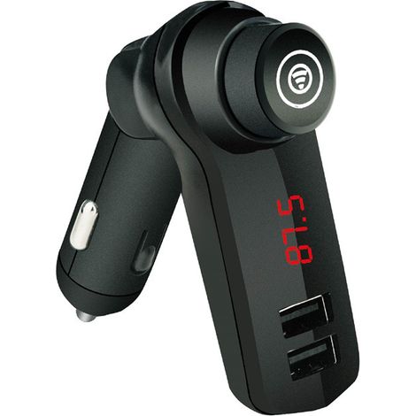 Lecteur MP3 de voiture G27, transmetteur FM, kit mains libres Bluetooth, chargeur de voiture, récepteur Bluetooth - Noir (1/3)
