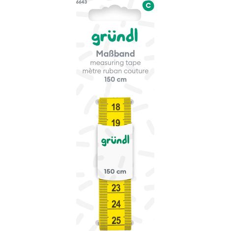 Gründl Maßband 150 cm gelb