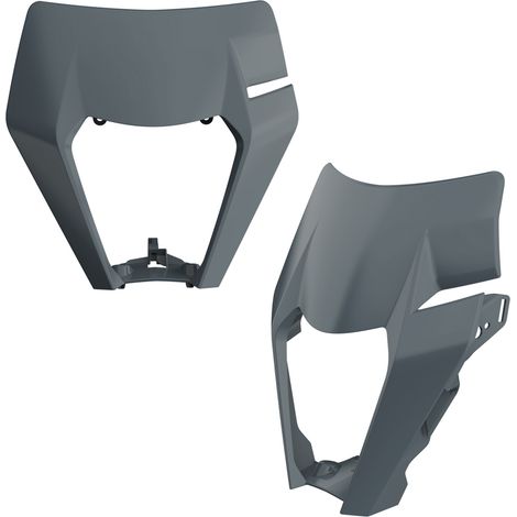 Cubierta de faro delantero Polisport para KTM EXC XC XCF 2017-2019, color gris, duradera.