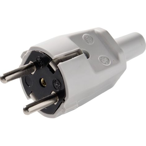 Martin Kaiser 520/kws Fiche électrique mâle avec terre PVC 250 V blanc calcaire IP20 A743463