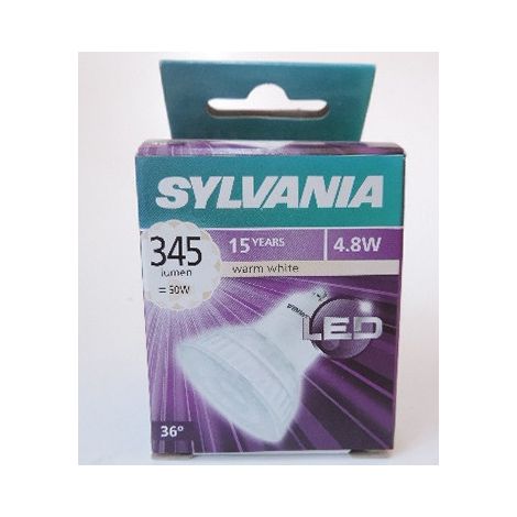 Ampoule LED 4.8W retro à réflecteur 3000K 345lm 36° culot GU10 230V non-dimmable RefLED Sylvania (1/2)