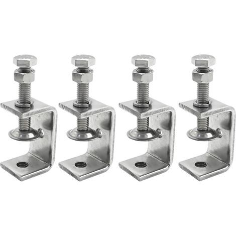 4 Pièces Serre Joints C 30mm, Pince C Acier Inoxydable 304 Réglable Plage de Serrage 0-25mm pour Soudage Charpentier Montage Domestique, l'Ébénisterie (1/5)