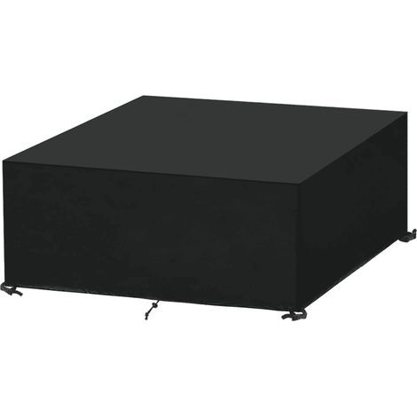 Gartenmöbelabdeckung 160x100x75cm 420D Oxford Schwarz Rechteckige Gartentischabdeckung Schutzhülle für Gartentisch und Gartenmöbel Wasserdicht Winddicht UV-beständig Kältebeständig (1/5)