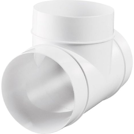 VENTS Diametro 125 mm, connettore per condotto, adattatore per tubo a 3 vie, in plastica, per fughe a T, tubo di scarico, connettore a T, adattatore per tubo rotondo, diametro 12,5 cm, connettore (1/5)