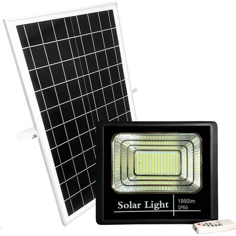 Faretto LED a batteria 60W con pannello solare IP65