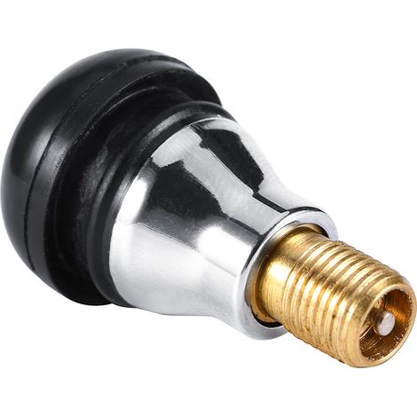 1 valve de pneu TR412 AC en laiton chromé pour pneus tubeless de voitures et motos (1/5)