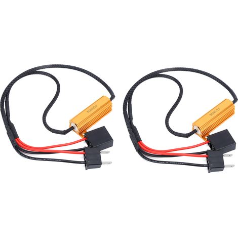 2x H7 50W LED-Dekodierung 6Ω Widerstand Anti-Fehler Automatischer Blinkerkorrektor für Abblendlicht und Blinker (1/5)