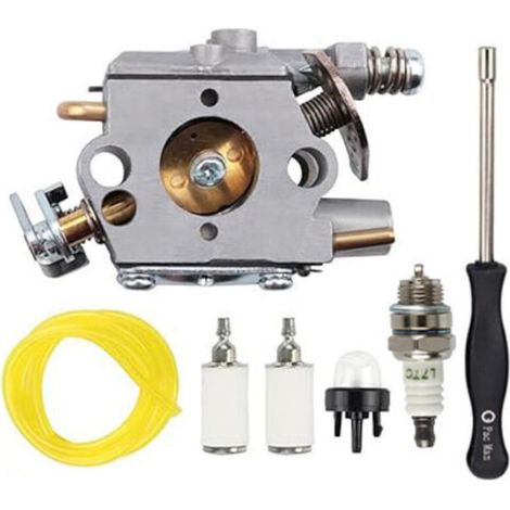309376002 Carburateur pour Ryobi RY3714 RY3716 pour Homelite avec bulbe d'amorçage tronçonneuse à essence, bougie d'allumage, filtre à carburant, tuyau de carburant (1/5)