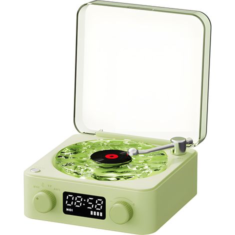 Lecteur Vinyl à Projetion Ondes avec Son de Sommeil : Joueur Vinyl Bluetooth Home Office, Détails Modèle et Opération Grande Bouton - Machine Sonore portable décor D'eau Ripple pour Cadrans Digital (1/5)