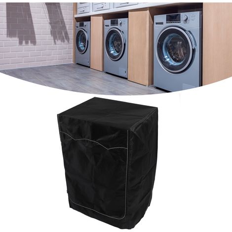 Housse pour Machine à Laver - Protection Tout Temps Imperméable, Anti-UV et Anti-Poussière pour Lave-linge Front 63x68x100cm Noir (1/5)