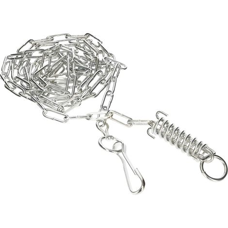 KOTARBAU Chaîne pour chien de 4 mm et 3 m avec ressort d'amortissement et fermeture en fil d'acier galvanisé résistant pour protéger le chien (1/5)