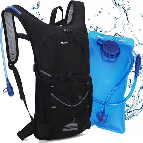 Sac à dos d'hydratation avec poche à eau de 2 L, sans BPA  Sac à dos de sport pour hommes et femmes, idéal pour la course à pied, le cyclisme, le ski, la randonnée, l'escalade et le camping.