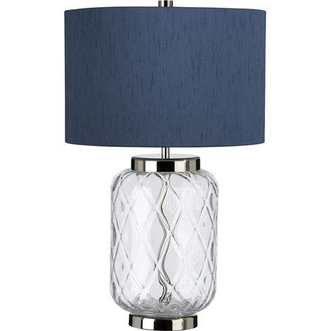 Lampe de table verre clair bleu 50 cm E27 Sola Quintiesse (1/3)