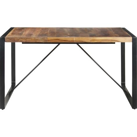 Maison Exclusive - Esstisch 140x140x75 cm Massivholz (1/5)