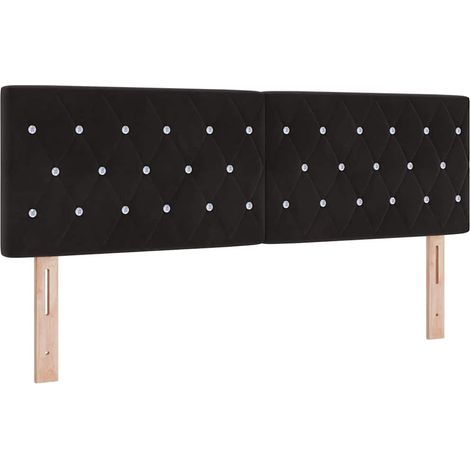 Cabecero LED con tiras LED con cabecera Negro 160 cm Terciopelo vidaXL (1/5)