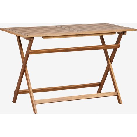 SKLUM Rechteckiger Gartentisch 120x60 cm klappbar aus Akazienholz Delawer              Akazie Braun                     