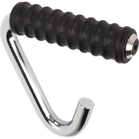 Silberner C-förmiger Fitnessgriff, universelle Gummi-Klimmzugstange für Fitnessstudios (1/5)