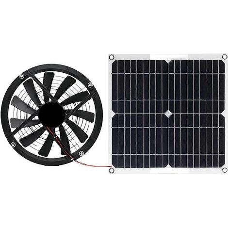 100 W ventilateur évacuation avec panneau solaire ensemble round ventilation poulet coop shed et air circulation système (1/5)