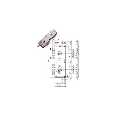 SERRATURA TRIPLICE APPLICARE MULTIF. SCROCCO CIL. EUR. BLINDATE 85574- - mm.63 DX (85574D) - 1 pezzi MOTTURA