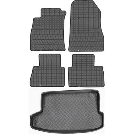 Juego de alfombrillas de goma para coche y maletero para Nissan Juke I Crossover (2014-2019). (1/5)