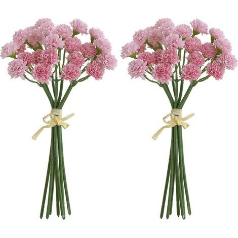 2 Bouquets Faux Pivoines Roses Artificielles 11.8in 28 Tetes Plantes Deco Mariage Arrangement Floral Rose (1/5)