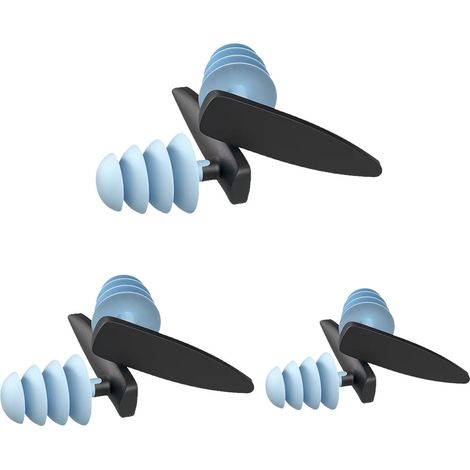 Bouchons D Oreille Natation - Silicone Souple Protection Auditif - Piscine Et Mer - Lot De 1 Paire (1/5)