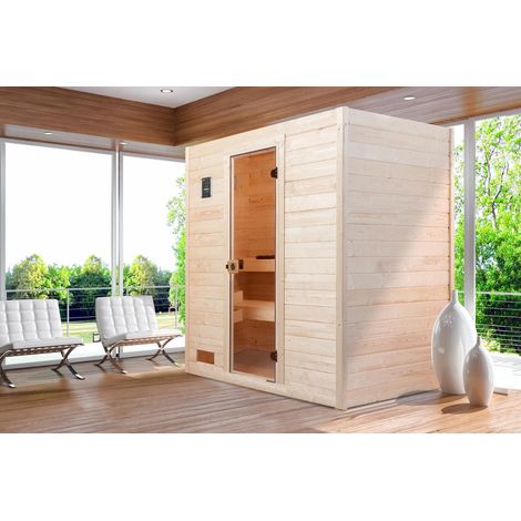 Massivholz-Sauna VALIDA 3 GT, ohne Ofen
