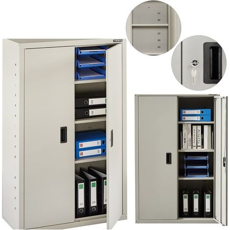 AREBOS Armadio per archiviazione Armadio per ufficio grigio