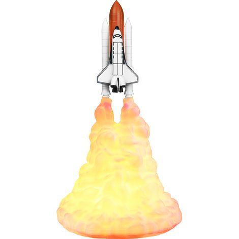 Lampe navette spatiale imprimée en 3D, veilleuse LED USB pour enfants et bébés, 110-220 V (1/5)