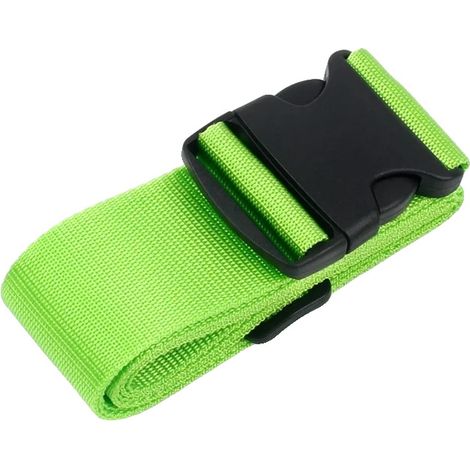 Correa para equipaje, nailon resistente, ajustable para facilitar su uso, verde claro. (1/2)