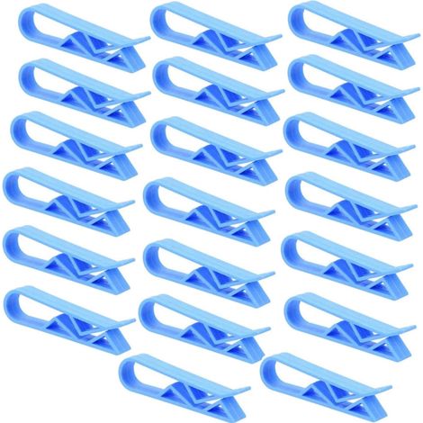 SHINING HOUSE Poubelle Pratique Pince,20 pièces Bleu Sac Poubelle Clips Clips d'Étanchéité Ordures Poubelle Agrafe Cuisine Poubelle Boîte Déchets Corbeille Poubelle Pince pour Nourriture Snack Sac à o