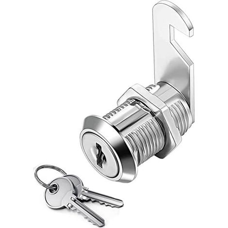 Cylindre de serrure à came, serrure de porte d'armoire, barillet de serrure à came pour tiroir de boîte aux lettres, 30 mm (1/4)