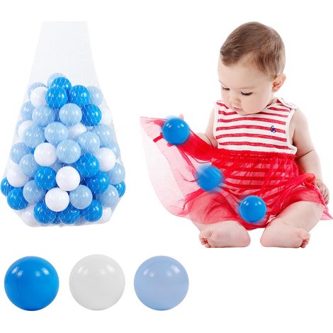 100 balles de piscine multicolores en PEBD (polyéthylène basse densité) de 5,5 cm pour bébés enfants. (1/5)