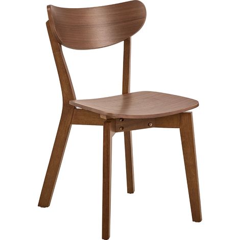 Ebuy24 – Chaise de salle à manger en bois naturel – Design nordique élégant – Dossier et siège moulés pour confort – Pieds fins inclinés (1/5)