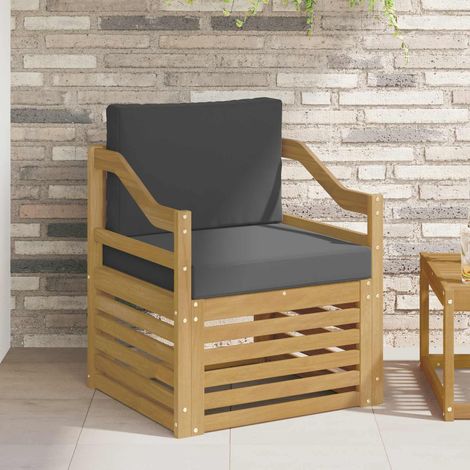 Teenpull – Outdoor-Sofa Polyester Weiß und Anthrazit (1/5)
